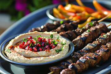 Poster - shish kebab on skewers