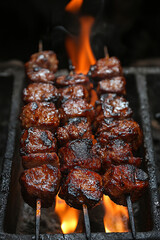 Canvas Print - shish kebab on skewers