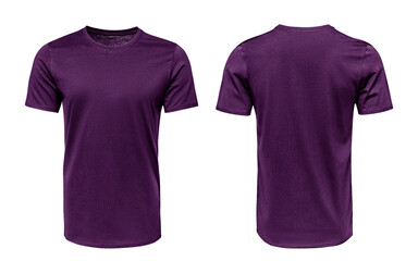 Purple Polo Shirt Mockup - Front and Back View t shirt isolated on white