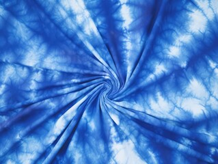 Wall Mural - Shibori dyed fabric with tie-dye patterns, artistic and textured