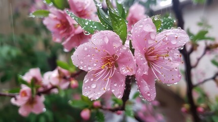 Canvas Print - Lovely pink blooms in the yard