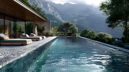 Wall Mural - Swimming pool in a private villa