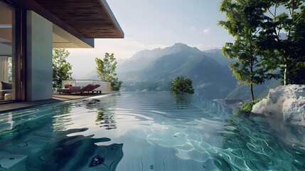 Wall Mural - Swimming pool in a private villa