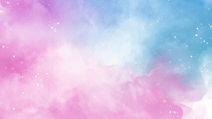 Wall Mural - starry pink and blue watercolour texture background