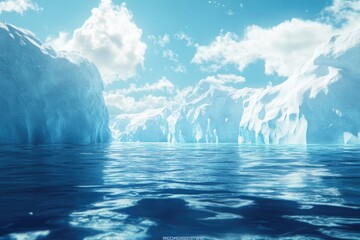 Wall Mural - Iceberg in ocean