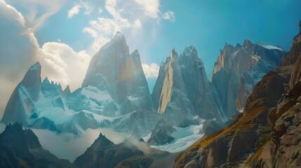 Poster - The mountain landscape in patagonia