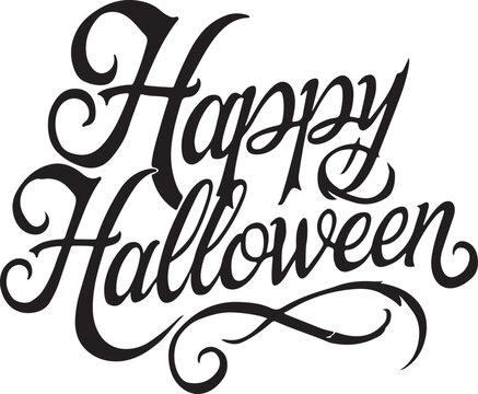 Happy Halloween Typography Vector Art & Illustration