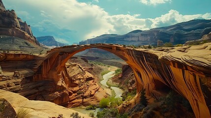 Sticker - Beautiful bridges over utahs canyons image