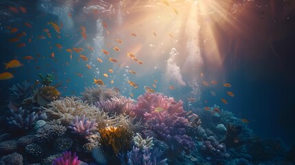 Wall Mural - Ocean at sunrise spectacular with the morning sun