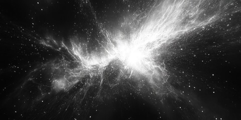 Poster - Black and White Galaxy