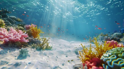 Wall Mural - Sand white sand on the ocean floor