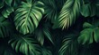 © Igbal - Tropical palm leaves forming a vector seamless pattern.