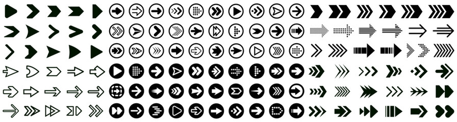 Poster - Arrows big black set icons, arrow icon, modern simple arrows, arrow vector collection cursor sign