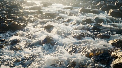 Sticker - A huge threshold where water rushes rapidly along img