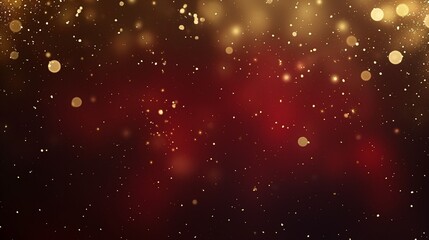 Wall Mural - Abstract blurry background with dark red and yellow colors, and glowing particles