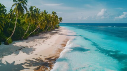 Wall Mural - Reef with white sand and turquoise water