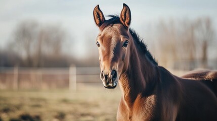 Portrait of a Brown Horse