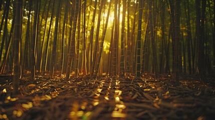 Wall Mural - Tall slender stems stretching upward