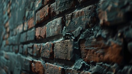 Wall Mural - Brick wall its texture and color variations image