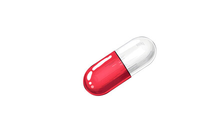 pill flower isolated with white highlights, png