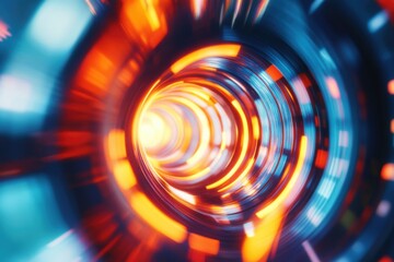 Poster - Rotating typography motion blur design layout