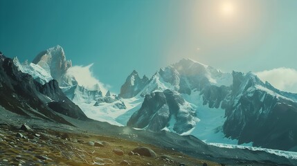 Poster - The ridges in patagonia towering