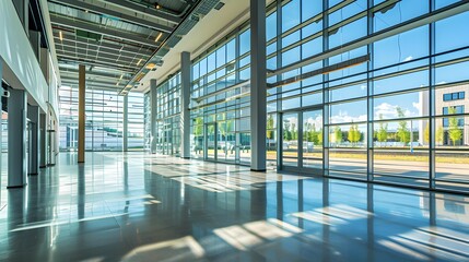 Poster - The business center with unique architectural designs and spacious