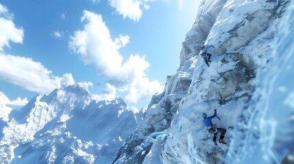 Canvas Print - glacier in the mountains