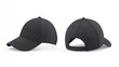 © DZMITRY - Angular view of a black baseball cap from front and back. Mockup baseball cap to demonstrate your design.