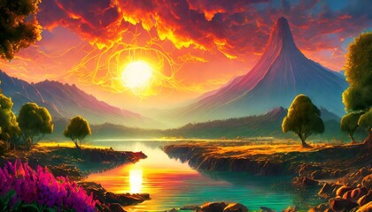 Wall Mural - sunset