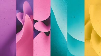 Poster - abstract color palette: a captivating abstract composition showcases a vibrant spectrum of colors, e