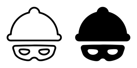 Poster - ofvs700 OutlineFilledVectorSign ofvs - incognito vector icon . anonymous sign . isolated transparent . outline and filled version . AI 10 / EPS / PNG . g12046