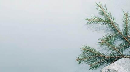 Poster - Minimalist aesthetic capture of a serene landscape, soft tones and balanced composition, with ample room for text placement in the copy space.