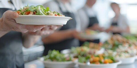 Wall Mural - person holding a tray of food