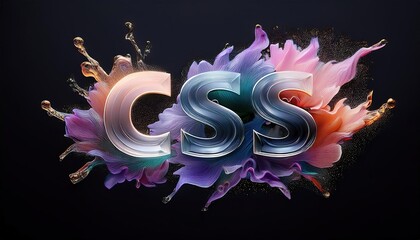 Poster - CSS Graphic Design with Colorful Splashes