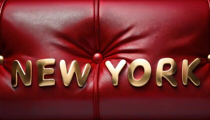 Wall Mural - New York City Iconic Red Leather Design