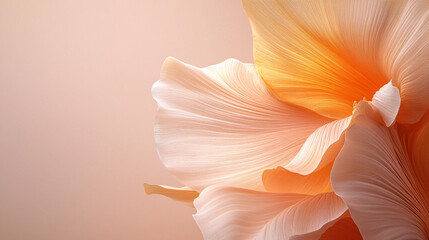 Wall Mural - close up of hibiscus flower petals on color background