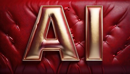 Poster - Artificial Intelligence Concept with Glossy Letters