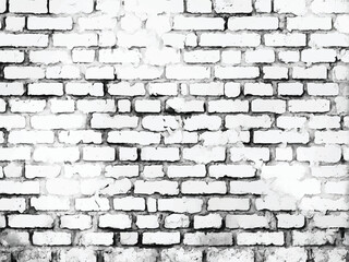 Brick wall background. Grunge black texture as brick wall. Black and white brick wall background. Old brick wall. Vector illustration.