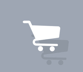 Aufkleber - Vector icon of white color with shadow on gray background