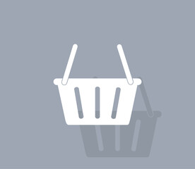 Aufkleber - Vector icon of white color with shadow on gray background