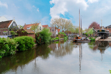 Canvas Print - skyline of old town Edam