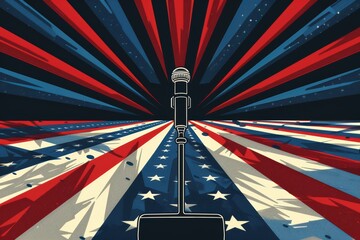 Wall Mural - Public Speeches United States of Americas Independence Day