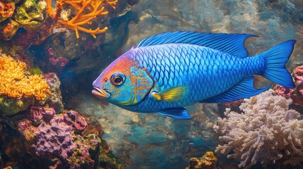 Canvas Print - fish in aquarium