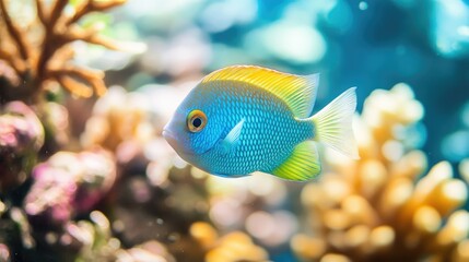 Wall Mural - yellow tang fish