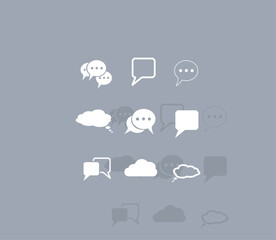 Fototapete - Vector icon of white color with shadow on gray background