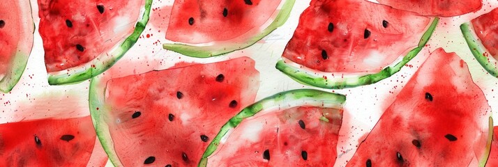 Abstract pattern texture seamless background of watermelon slices