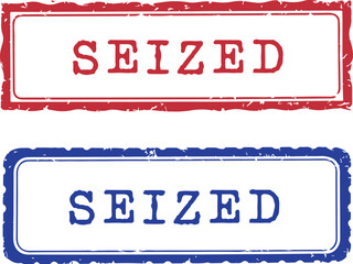 Canvas Print - Seized Rubber Stamp Vector Bundle