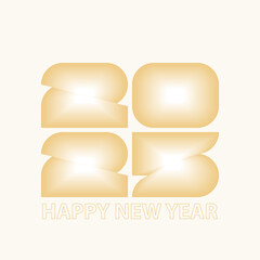 Wall Mural - 2025 in abstract modern style, happy new 2025 year.
