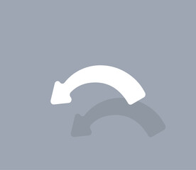 Aufkleber - Vector icon of white color with shadow on gray background